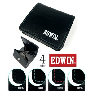 【全4色】EDWIN エドウイン カラーステッチ ボックス型 コインケース 小銭入れ 再生皮革(0510602)