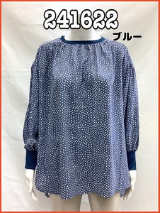 Button Shirt/Blouse Pudding Gathered Blouse Ladies NEW