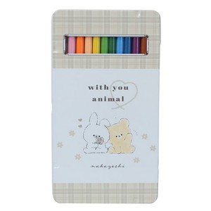 【鉛筆】缶ケース入り12色いろえんぴつ WITH YOU ANIMAL