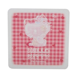 【食器】ハローキティ 角型陶製吸水コースター 50th