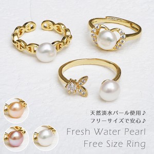 Pearls/Moon Stone Ring Pink Rings 6mm