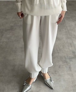【再入荷】《人気アイテム》裾タックフリルジョーゼットパンツ 2024新作 skypink東京