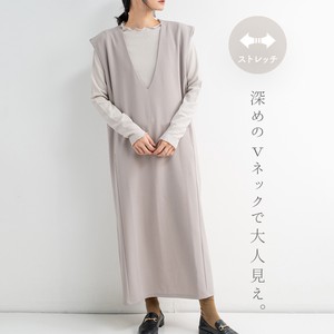 Casual Dress V-Neck One-piece Dress Georgette 【2024NEW】