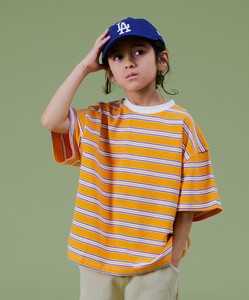 儿童短袖上衣 大轮廓/大廓形 短袖 横条纹 混装组合