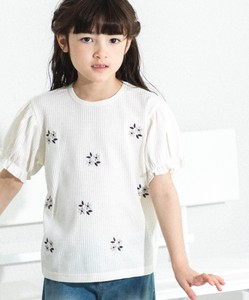 儿童半袖衬衫 刺绣 花卉图案 衬衫