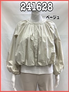 【2024】レディースファッション　カジュアル　タックデザインバルーンジャケット