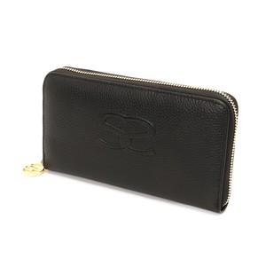 【SAVOY(サボイ)】レザー生地にサボイロゴを大きく刺繍した長財布