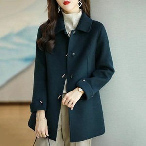 Coat Plain Color Outerwear Ladies'