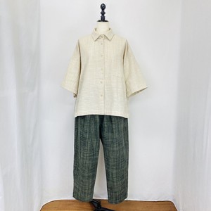 Button Shirt/Blouse Slub Stripe