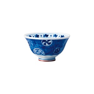 藍凛堂　茶碗　濃丸紋【日本製　茶碗　飯碗　めし碗　和食器　陶器　美濃焼　染付】ヤマ吾陶器