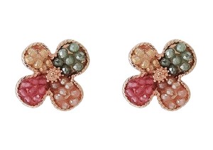 Pierced Earrings Resin Post Design Colorful
