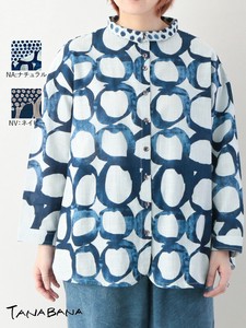 Button Shirt/Blouse Shirtwaist Printed Cotton
