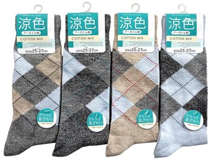 Crew Socks Argyle Pattern Spring/Summer Socks