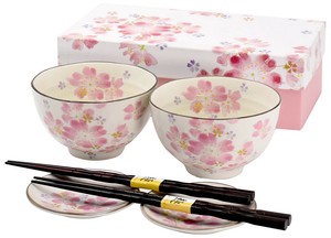 2024新作■美濃焼ギフト■華まつりペア飯碗小皿セット