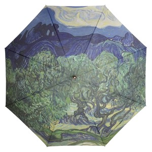 65cm 全面プリント傘　名画プリント-オリーヴの木（ゴッホ）