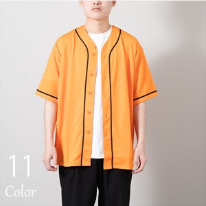 ベースボールシャツ 吸汗速乾 紫外線遮蔽  S M L XL ドライメッシュ 半袖シャツ ユニセックス　父の日