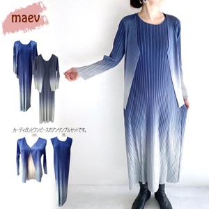 Casual Dress Set Cardigan Sweater One-piece Dress M 2-pcs 【2024NEW】