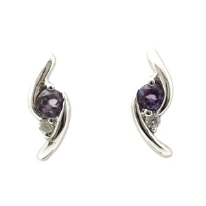 金耳针耳环（紫水晶）