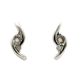 Pierced Earrings Gold Post Pearls/Moon Stone Happy Birthday