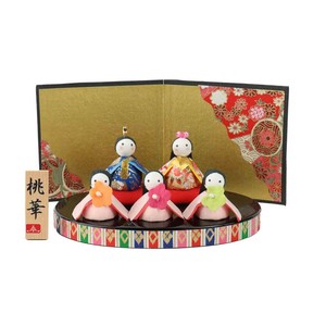 和紙二段飾りびな おひなさま 雛人形 お雛様 ミニ サイズ Made in Japan