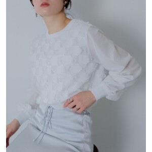 Sweater/Knitwear Sheer Sleeve Fringe