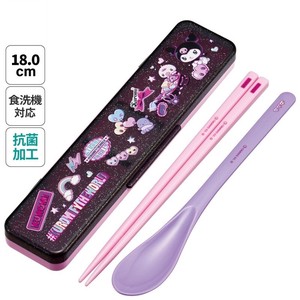 Bento Cutlery Skater Antibacterial KUROMI Journey Made in Japan