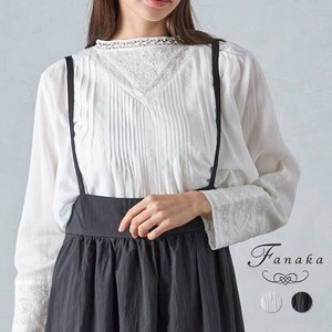 Button Shirt/Blouse Antique Pintucked Blouse Fanaka