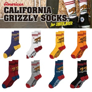 【新色登場！】【オシャレ】California Grizzly Socks カリフォルニア　グリズリー ソックス　靴下