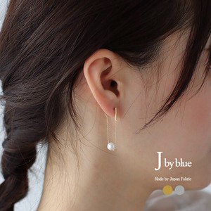 金耳针耳环（珍珠/月光石） 日本制造