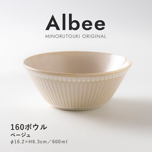 Mino ware Main Dish Bowl Beige Made in Japan
