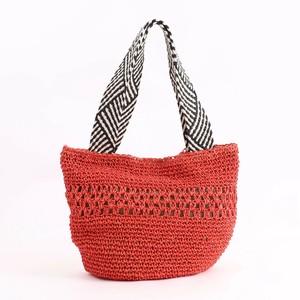 ★ 【COOCO クーコ】ペーパーx柄テープカゴバッグ トートバッグ SALE かごバッグ 夏