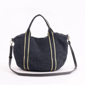 ★【クーコ COOCO】メタリックラインテープxペーパーバルーン トートバッグ SALE かごバッグ