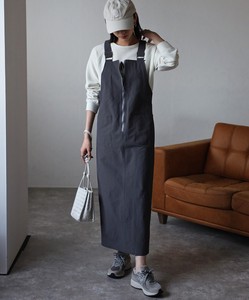 Pre-order Casual Dress Nylon I-line Jumper Skirt
