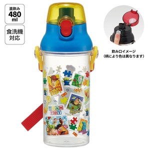 Water Bottle Toy Story Skater Dishwasher Safe Clear 480ml Made in Japan