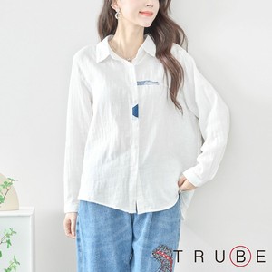 Button Shirt/Blouse Design Cotton L M 【2024NEW】