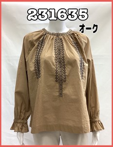 Button Shirt/Blouse Embroidered Ladies