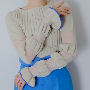 Sweater/Knitwear Sheer Sleeve