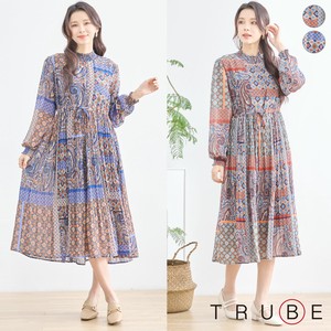 Casual Dress Long Dress Ethnic Pattern L 【2024NEW】