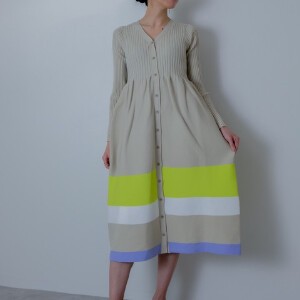 洋装/连衣裙 针织连衣裙 横条纹 2种方法