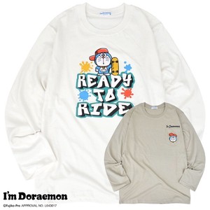 T-shirt Doraemon Character Long Sleeves T-Shirt Casual Ladies Men's