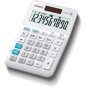【カシオ計算機】W税率電卓 10桁 ミニジャストタイプ
