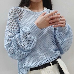 Sweater/Knitwear Pullover Mesh Summer Spring Openwork