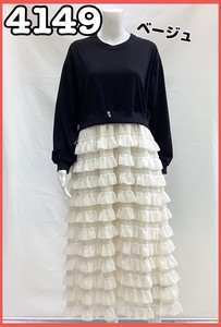 Casual Dress Waist One-piece Dress Ladies' Switching 2024 NEW