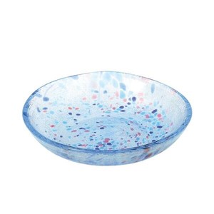 《日本製》いろしずく　豆皿【ガラス皿】【小皿】【夏の器】【オードブル】【和菓子】【ハンドメイド】