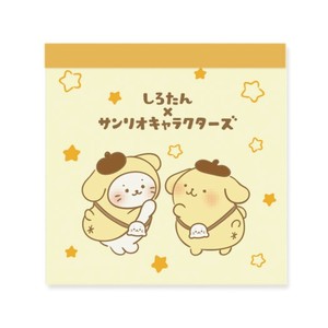 【メモ帳】サンリオキャラクターズ スクエアメモ シロタン ポムポムプリン