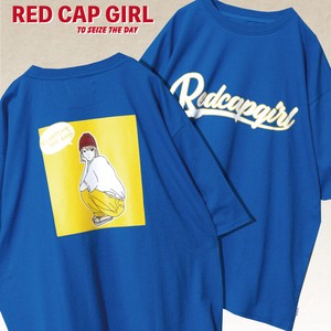 【SPECIAL PRICE】RED CAP GIRL 20/-天竺プリント "SITTING GIRL" 半袖T-Shirt