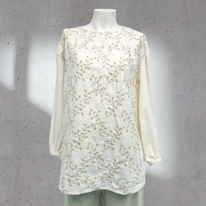 Button Shirt/Blouse Floral Pattern Gathered Blouse