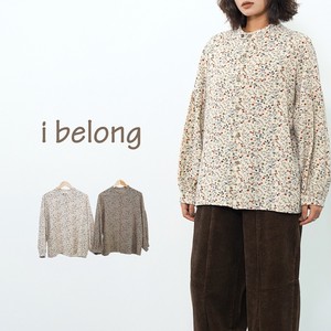 Button Shirt/Blouse Floral Pattern Puff Sleeve Cotton 2-colors 【2024NEW】