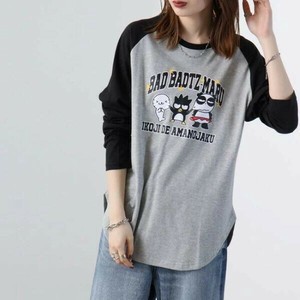 バッドばつ丸 ラグラン Tシャツ カジュアル サンリオキャラクターズ