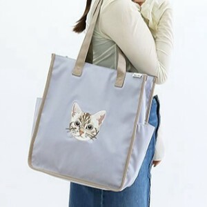 Tote Bag Legato Largo Cat Embroidered Ladies'